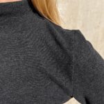 Rolákový svetr z italské pleteniny antracit – Basicatory