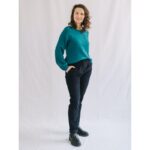 Manšestrové kalhoty Juno tmavě modré – Reparáda