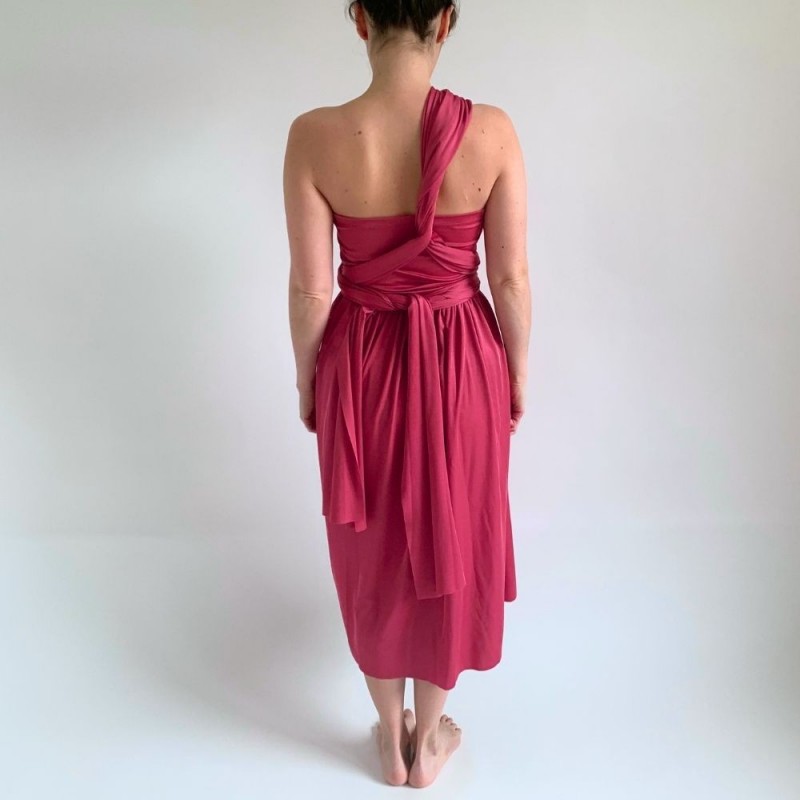 Magenta variabilní šaty NILPLA Bohéme - midi - Convertibles Magenta variabilní šaty NILPLA Bohéme - midi - Convertibles