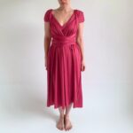 Magenta variabilní šaty NILPLA Bohéme – midi – Convertibles