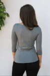 Bamboo tričko Amabile s 3/4 rukávem šedé – Reparáda