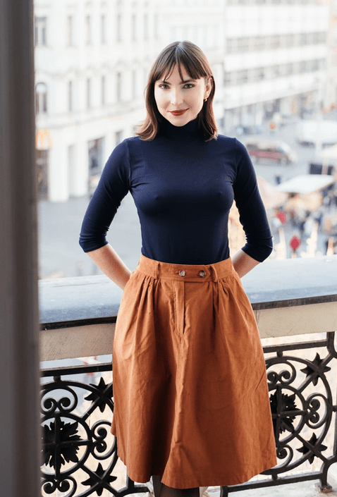 Manšestrová sukně Celeste medová - Reparáda Manšestrová sukně Celeste medová - Reparáda