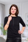 Černé triko stříbrná linka – TATE Wear