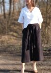 Černé mušelínové culottes – Fajnea
