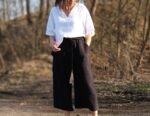 Černé mušelínové culottes – Fajnea