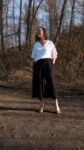 Černé mušelínové culottes – Fajnea