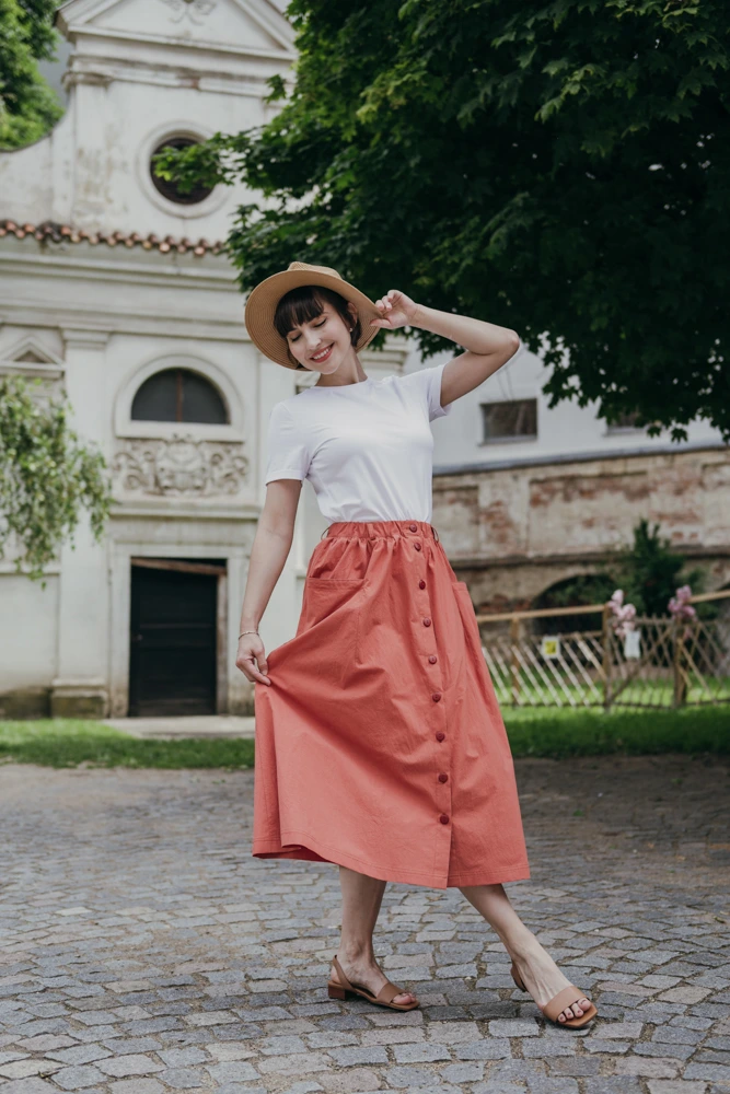 Oranžová sukně Lina - Reparáda Oranžová sukně Lina - Reparáda