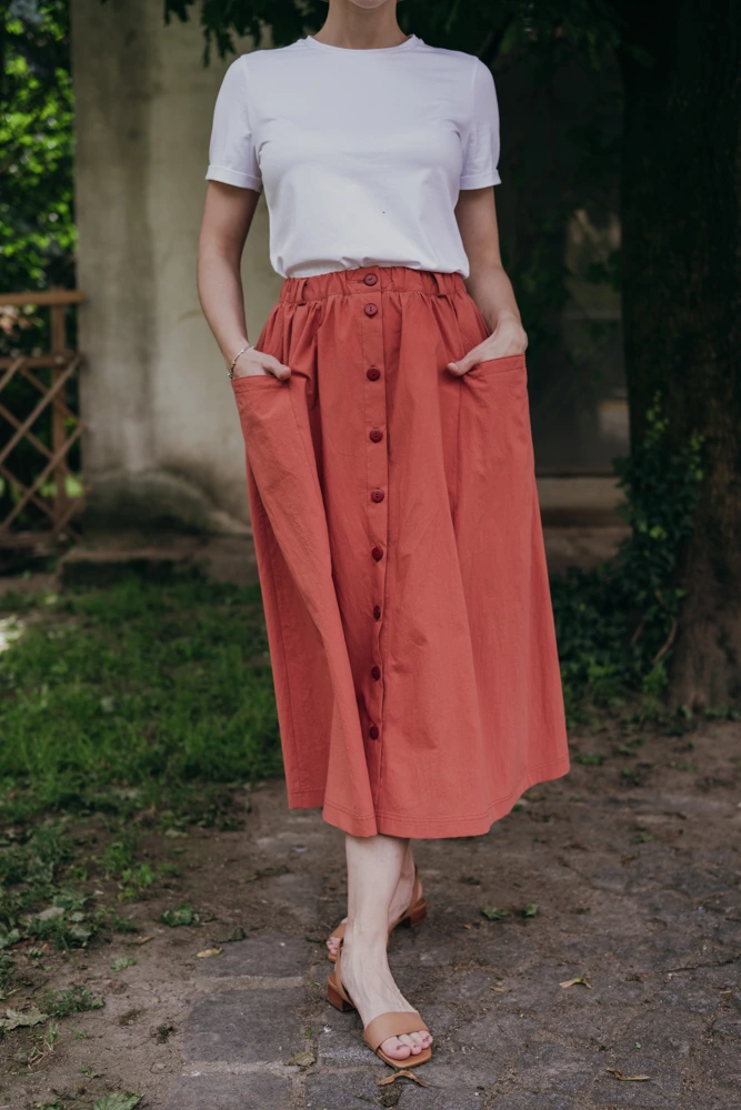 Oranžová sukně Lina - Reparáda Oranžová sukně Lina - Reparáda