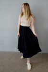Černá sukně LISI z lněné viskózy – yule