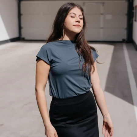 Petrolejové bamboo tričko s kr. rukávem - Reparáda