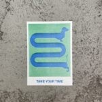 Malý riso-print, Take your time (blue/green) – Laura Flídrová