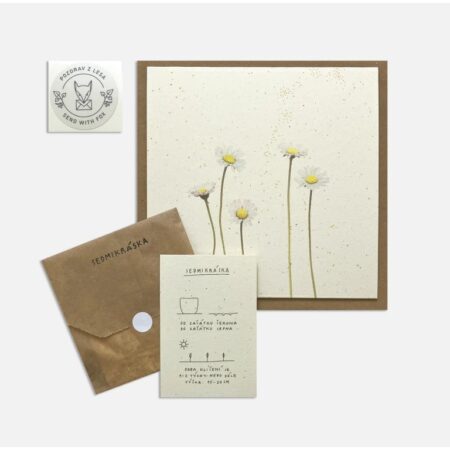 Přání se semínky sedmikrásky - Pozdrav z lesa