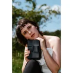 Kabelka Lola black, stříbrné kování – Vena Valnoha