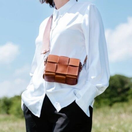 Kabelka Lola brownie, stříbrné kování - Vena Valnoha