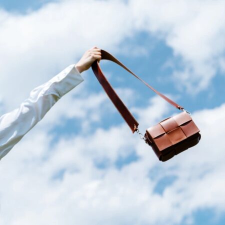 Kabelka Lola brownie, stříbrné kování - Vena Valnoha