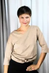 Dámské tričko Ameline Organic, latte puntik – Oriclo