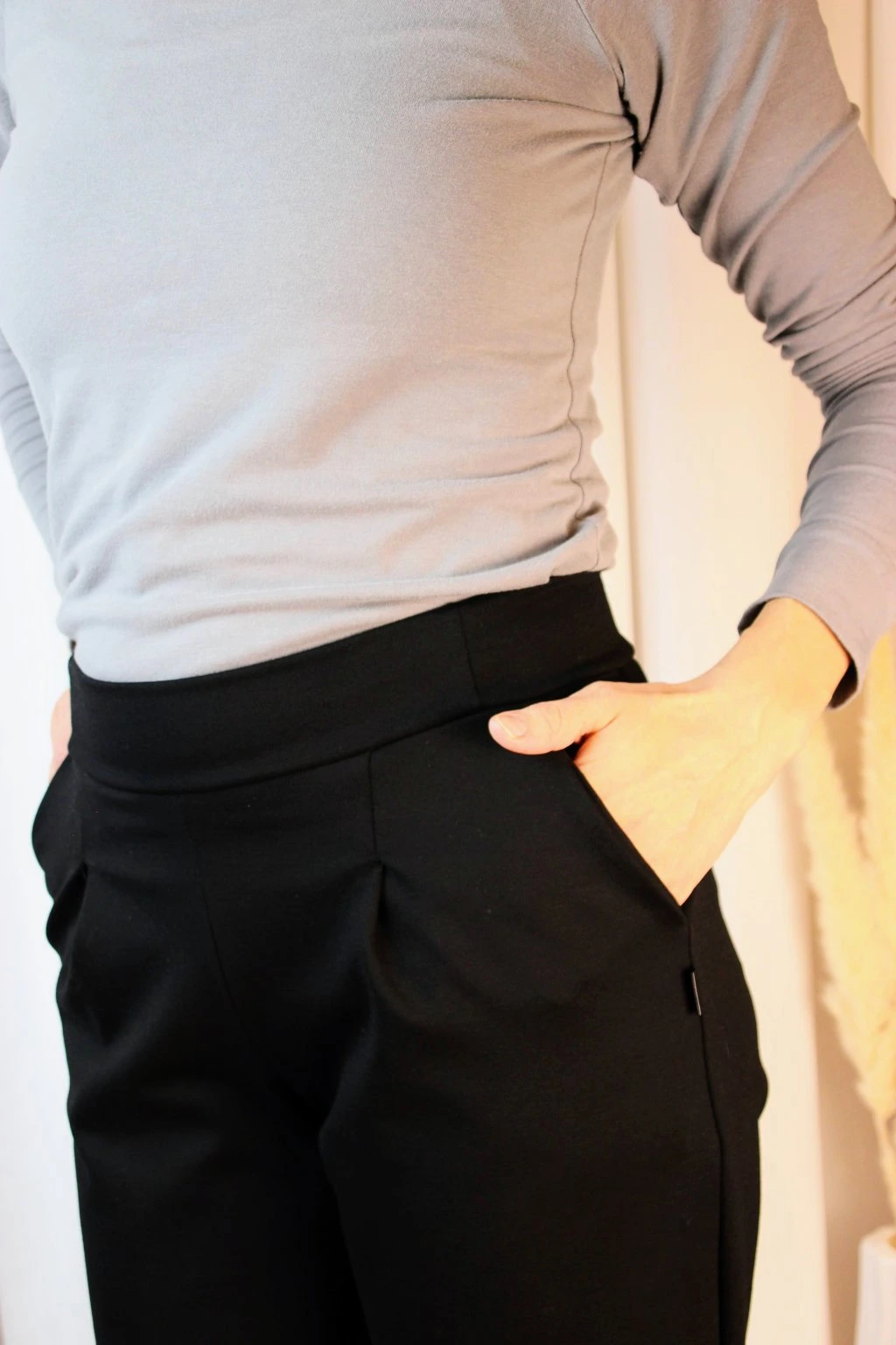 Dámské kalhoty Taper Pear MoveEasy, černé - Oriclo Dámské kalhoty Taper Pear MoveEasy, černé - Oriclo