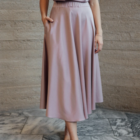 Růžová slavnostní sukně Bibi midi - Reparáda