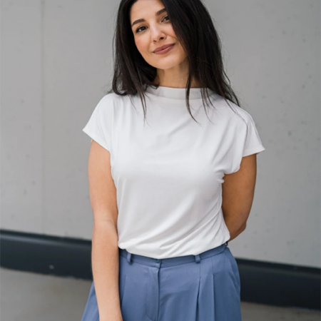 Bamboo tričko Aria s kr. rukávem, mléčně bílé - Reparáda