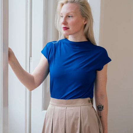 Bamboo tričko Aria s kr. rukávem královsky modré - Reparáda