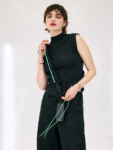 Scrunchie popruh na mobil, černo/zelená – SEGRA.SEGRA