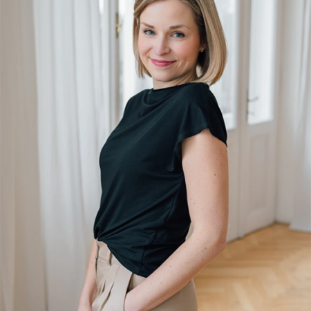Bamboo tričko Aria s kr. rukávem, černé - Reparáda