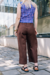 Lněné culottes Ronda, hnědé – Reparáda