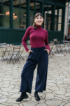Culottes Michele silnější manšestr tmavě modrý – Reparáda